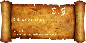 Dobsa Zenina névjegykártya